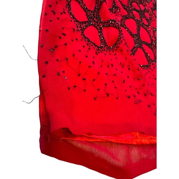 Vintage Silk Beaded Tiffany Design Evening Gown Dress *READ - Picture 9 of 15